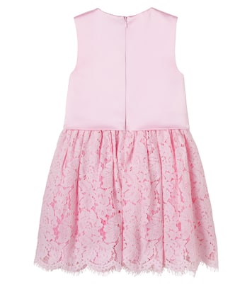 Crystal-embellished lace-trimmed dress | Self-Portrait Kids