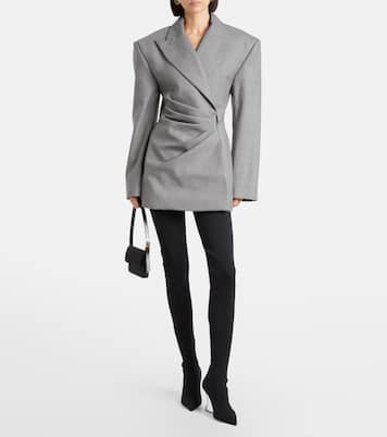 بوت ويدج محبوك لفوق الركبة | Balmain