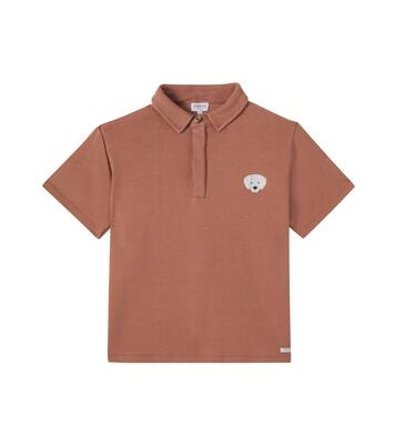 Wouti embroidered cotton-blend piqué polo shirt | Donsje