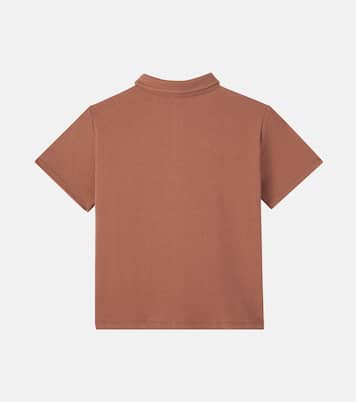 Wouti embroidered cotton-blend piqué polo shirt | Donsje