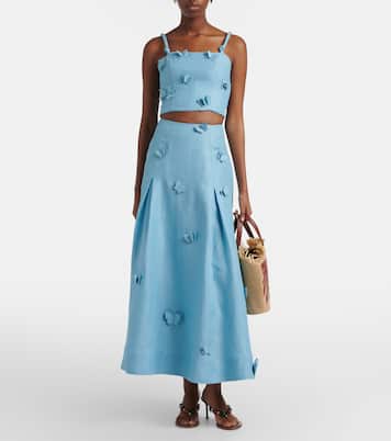 Cropped-Top aus Leinen | Farm Rio