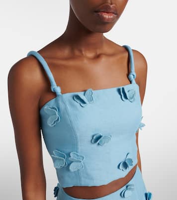 Cropped-Top aus Leinen | Farm Rio