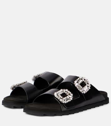 Mules Slidy Viv' en cuir à ornements | Roger Vivier