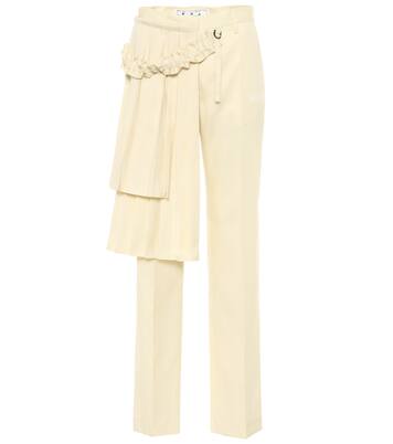 Curtains high-rise wool pants | Off-White