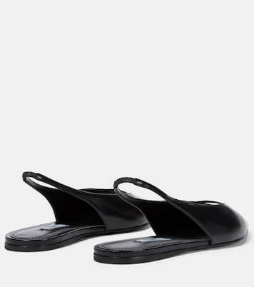 Leather slingback flats | Prada