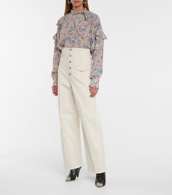Libelzia floral stretch-silk blouse | Isabel Marant