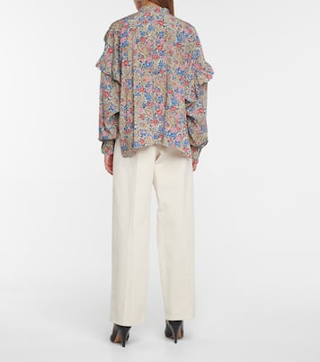 Libelzia floral stretch-silk blouse | Isabel Marant