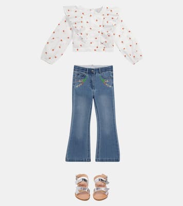 Jeans flared con ricami | Stella McCartney Kids