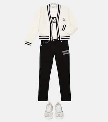 Baskets Daymaster en daim | Dolce&Gabbana Kids