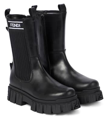Leather ankle boots | Fendi Kids