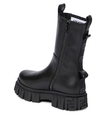 Leather ankle boots | Fendi Kids