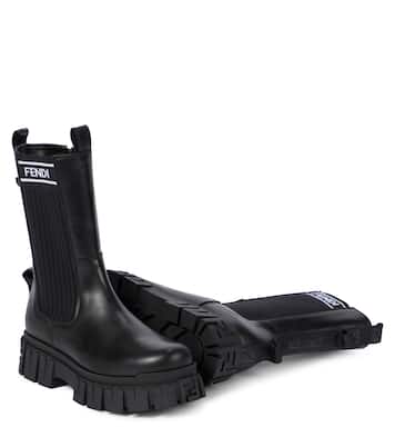 Leather ankle boots | Fendi Kids