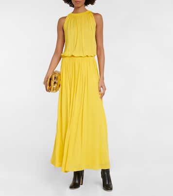 Draped chiffon maxi dress | Loro Piana