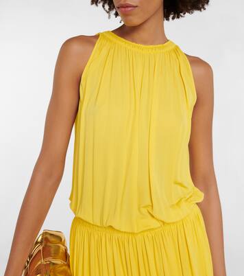 Draped chiffon maxi dress | Loro Piana