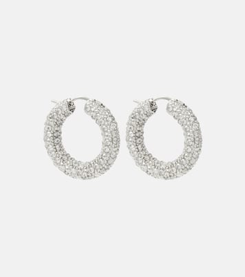Orecchini a cerchio con cristalli | Jil Sander