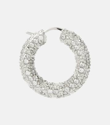 Orecchini a cerchio con cristalli | Jil Sander
