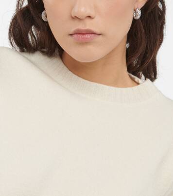 Orecchini a cerchio con cristalli | Jil Sander