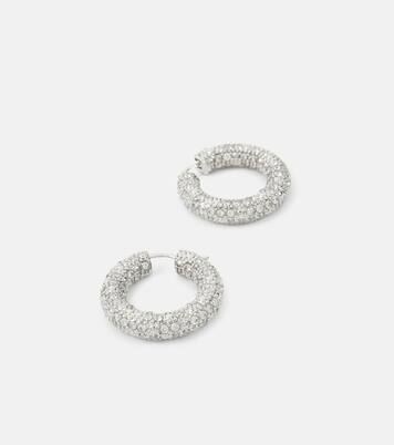 Orecchini a cerchio con cristalli | Jil Sander