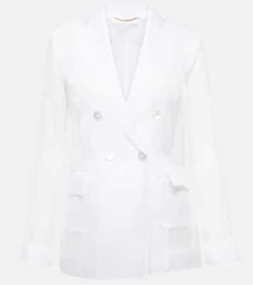 Orologi double-breasted silk blazer | Max Mara