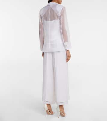 Orologi double-breasted silk blazer | Max Mara