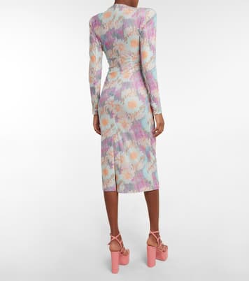 Heather floral ruched midi dress | Rotate
