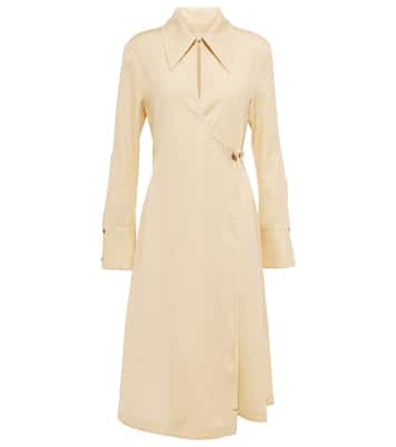 Wool twill wrap dress | Jil Sander