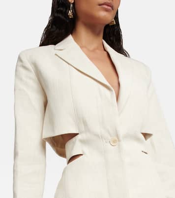 La Robe Bari linen-blend minidress | Jacquemus