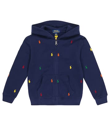 Felpa con cappuccio ricamata in jersey | Polo Ralph Lauren Kids