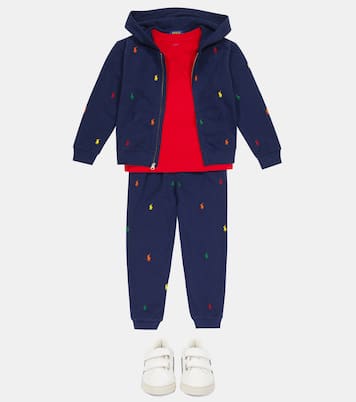 Felpa con cappuccio ricamata in jersey | Polo Ralph Lauren Kids