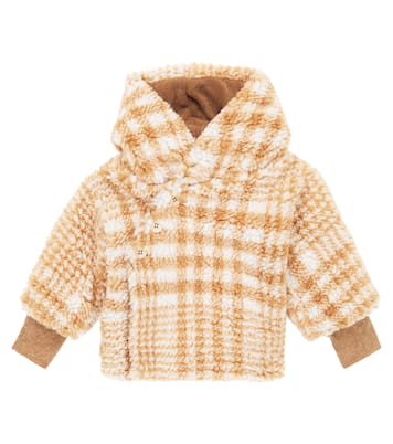 Baby Ethan checked hooded teddy jacket | 1 + in the Family