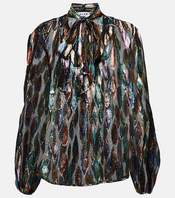 Blouse Moss en jacquard de soie mélangée | Rixo