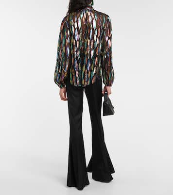 Blouse Moss en jacquard de soie mélangée | Rixo