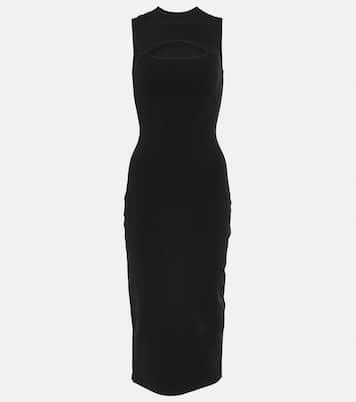 Slash Front crêpe midi dress | Victoria Beckham