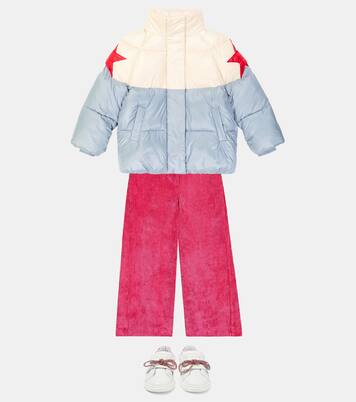 Colorblocked puffer coat | Monnalisa