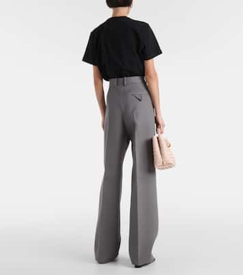 High-rise wool straight pants | Bottega Veneta