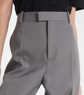 High-rise wool straight pants | Bottega Veneta