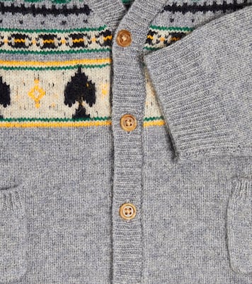 Cardigan Baby Tahiel in lana con motivi | Bonpoint