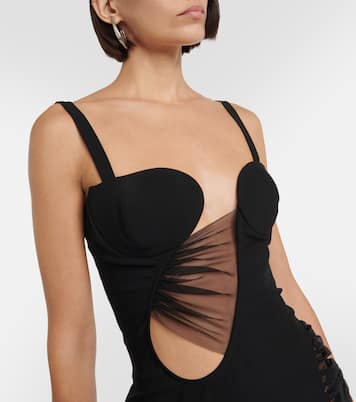 Cutout jersey minidress  | Nensi Dojaka