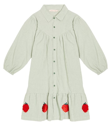 Abito Raspberries in cotone a quadri | Tinycottons