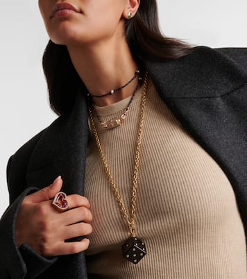 Collier Lucky en or rose 18 ct et diamants | Marie Lichtenberg