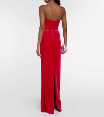 Robe bustier Bernadette en velours | Rebecca Vallance