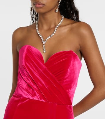 Robe bustier Bernadette en velours | Rebecca Vallance