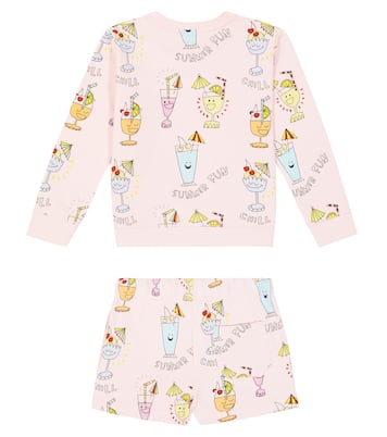 Sudadera y shorts de algodón estampados | Stella McCartney Kids