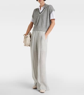 Pantaloni sportivi a gamba larga | Brunello Cucinelli