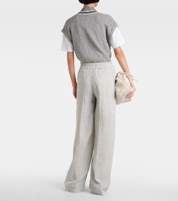Pantaloni sportivi a gamba larga | Brunello Cucinelli
