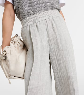 Pantaloni sportivi a gamba larga | Brunello Cucinelli