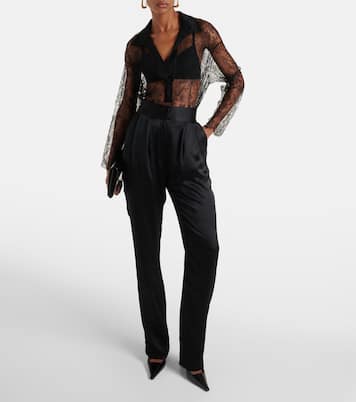 Lucie floral lace silk top | Tove