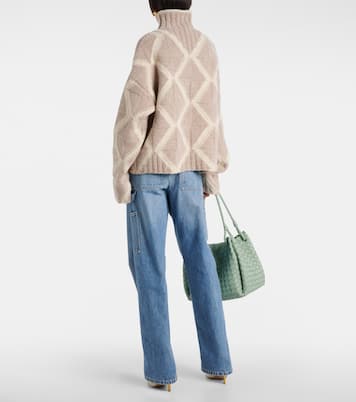 Pull à col roulé Argyle en laine | Bottega Veneta