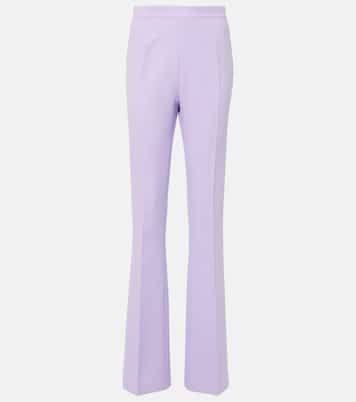 Pantalones flared Alexa de crepé | Safiyaa