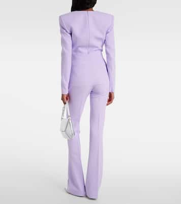 Pantalones flared Alexa de crepé | Safiyaa